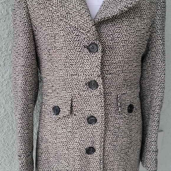 Giacca Elegant  Wool Blend Coat Classic Tailored Design - Picture 8 of 11